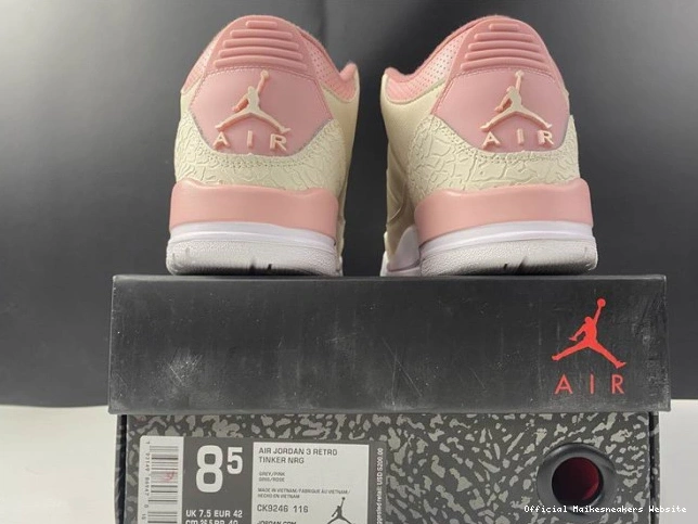 Official Maikesneakers Rust Pink Jordan Sail 3 CK9246-116 Air (W) Retro 0707